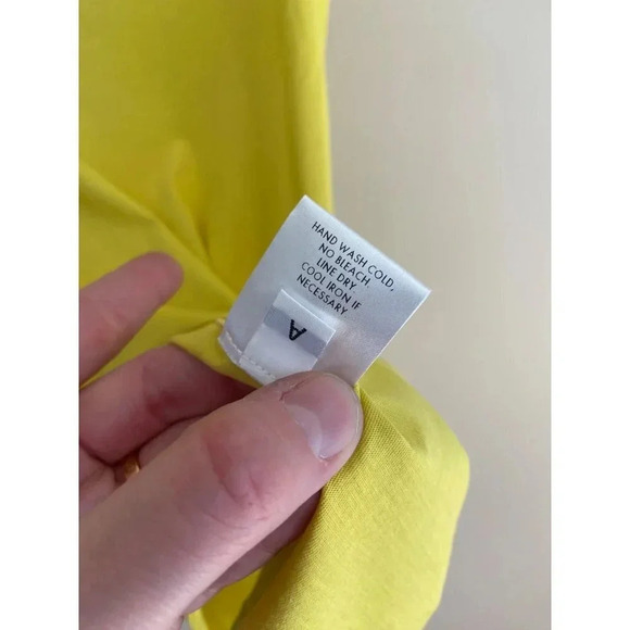Eileen Fisher 100% Organic Cotton Yellow Tank Size XXS But oversized - Picture 6 of 9